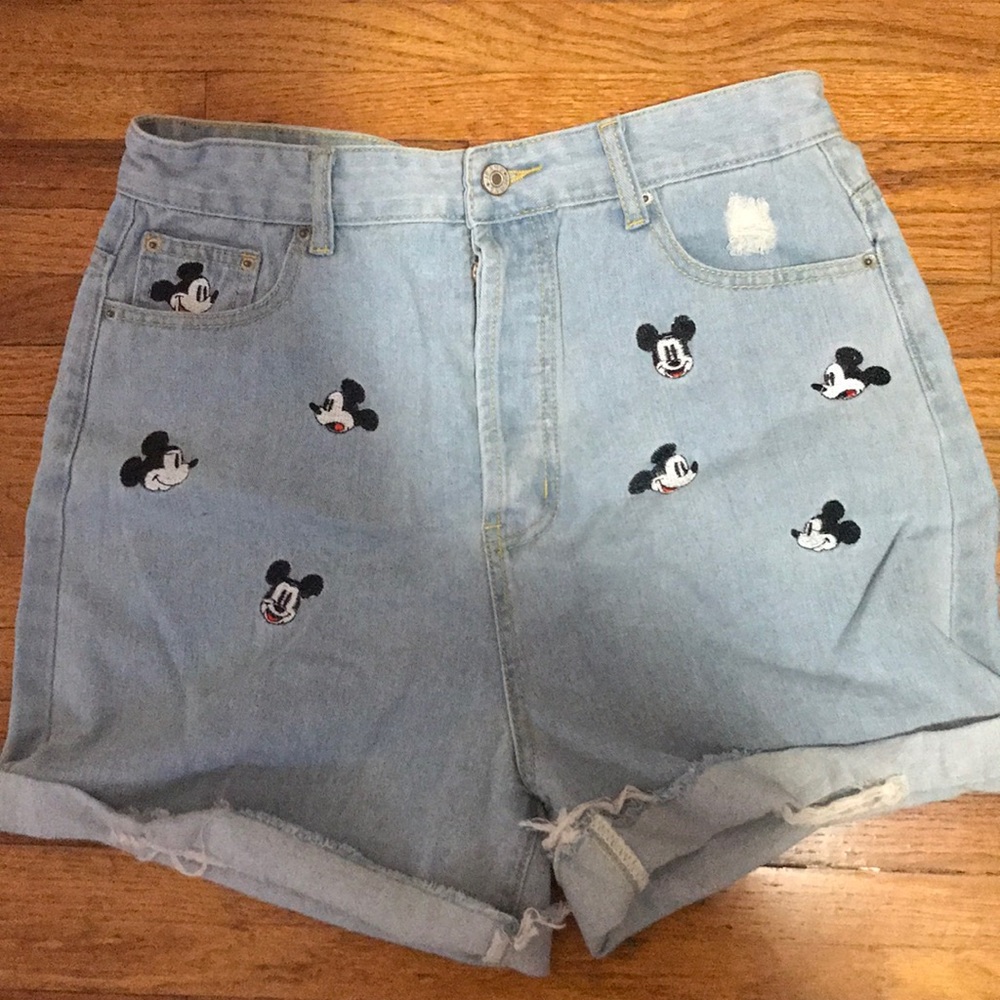 Zara Mickey Mouse Jean Shorts Size 4